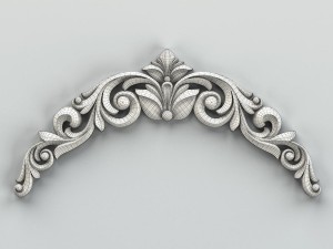 carved decor horizontal 020 Modello 3D