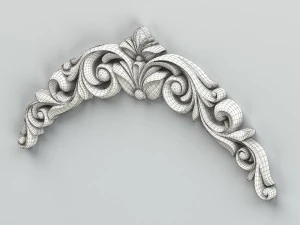 carved decor horizontal 020 3D Model