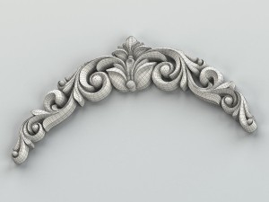 carved decor horizontal 020 Modello 3D