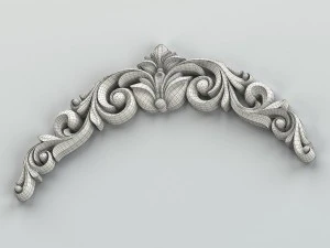 carved decor horizontal 020 3D Model