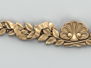 carved decor horizontal 021 3D Model