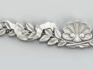 carved decor horizontal 021 3D Model