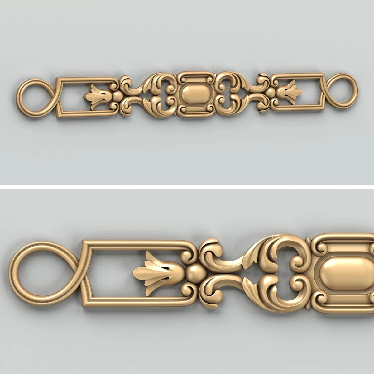 carved decor horizontal 022 3D Model .c4d .max .obj .3ds .fbx .stl .blend 