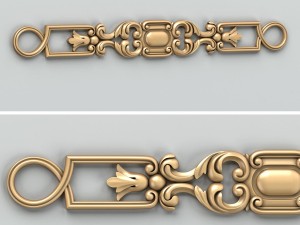 carved decor horizontal 022 Modèle 3D