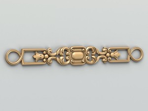 carved decor horizontal 022 3D Model