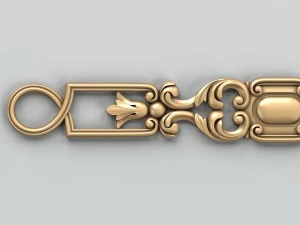 carved decor horizontal 022 3D Model