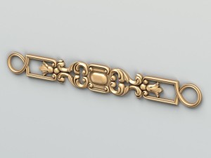 carved decor horizontal 022 3D Model