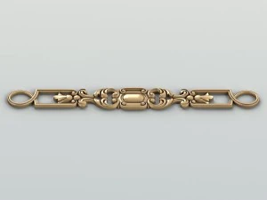carved decor horizontal 022 3D Model