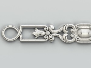 carved decor horizontal 022 3D Model