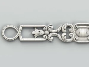 carved decor horizontal 022 3D Model