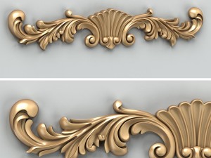 carved decor horizontal 023 3D मॉडल