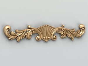 carved decor horizontal 023 3D Model