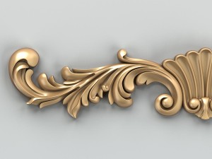 carved decor horizontal 023 3D Model
