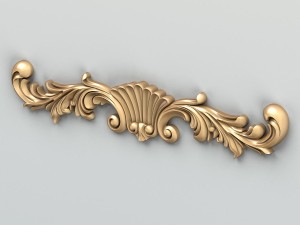 carved decor horizontal 023 3D Model