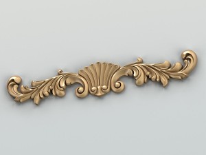 carved decor horizontal 023 3D Model
