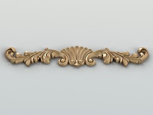 carved decor horizontal 023 3D Model