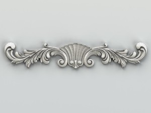 carved decor horizontal 023 3D Model