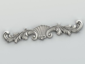 carved decor horizontal 023 3D Model