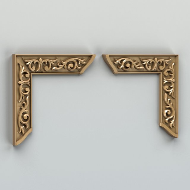carved decor corner 001 Model 3D .c4d .max .obj .3ds .fbx .stl .blend 