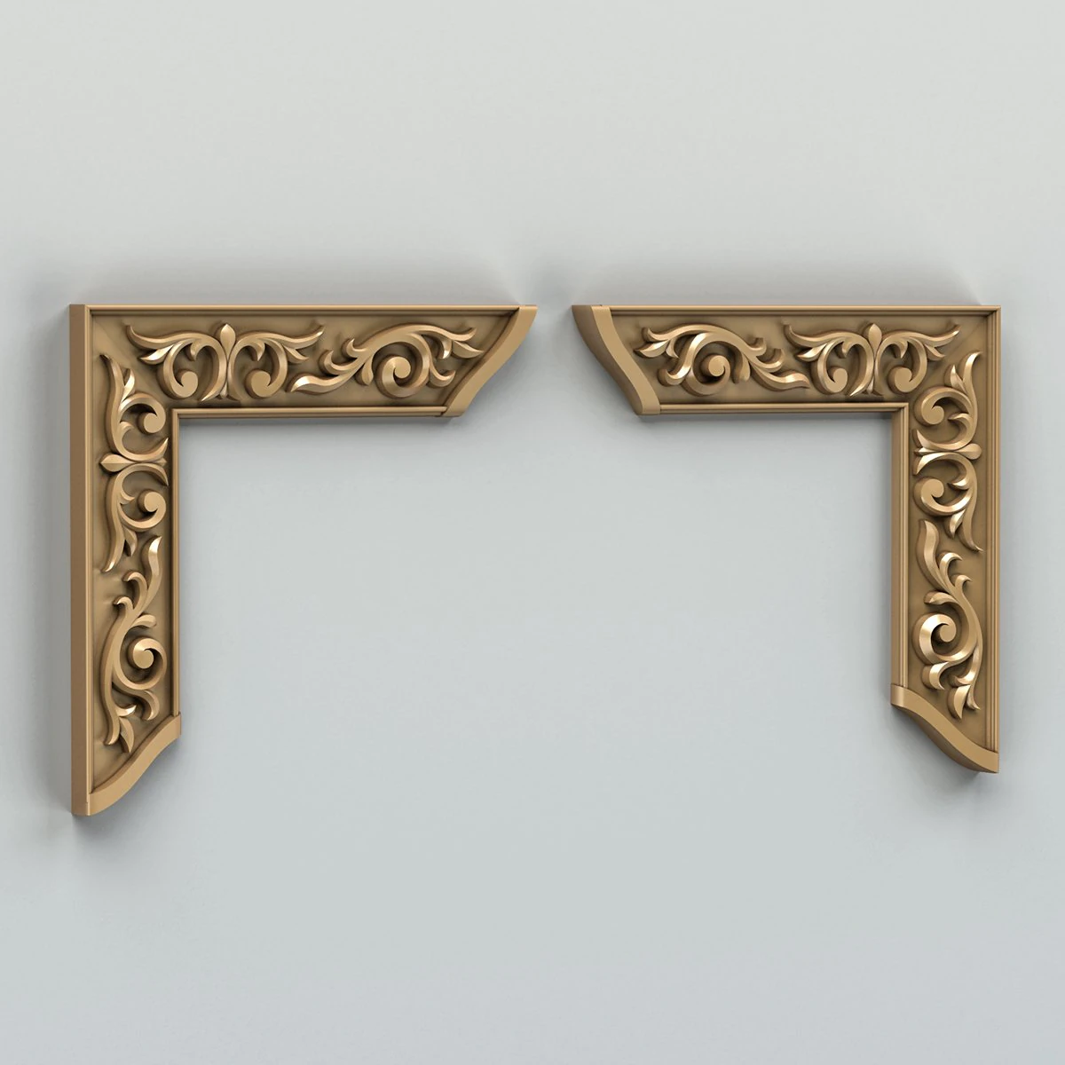 carved decor corner 001 3D Model .c4d .max .obj .3ds .fbx .stl .blend 