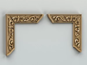canto de decora&ccedil;&atilde;o esculpida 001 Modelo 3D