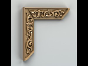carved decor corner 001 Model 3D