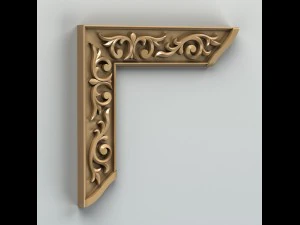 carved decor corner 001 3D Model