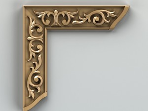 carved decor corner 001 Model 3D