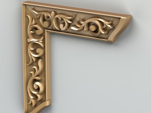 carved decor corner 001 Model 3D