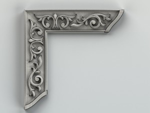 carved decor corner 001 Model 3D