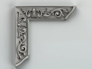 carved decor corner 001 3D Model