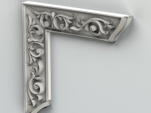 carved decor corner 001 Model 3D
