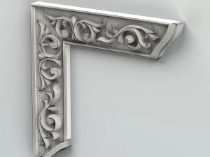 carved decor corner 001 3D Model