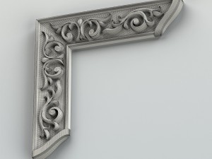 carved decor corner 001 Model 3D