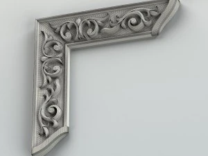 carved decor corner 001 3D Model