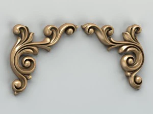 canto de decora&ccedil;&atilde;o esculpida 002 Modelo 3D