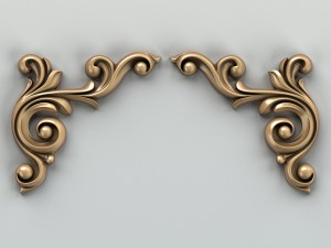 carved decor corner 002 3Dモデル