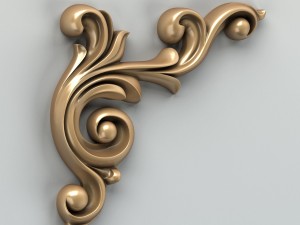 carved decor corner 002 3Dモデル