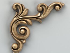 carved decor corner 002 3Dモデル