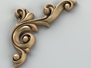 carved decor corner 002 3Dモデル