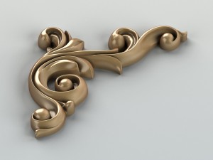 carved decor corner 002 3Dモデル