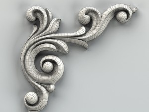 carved decor corner 002 3Dモデル