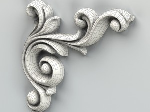 carved decor corner 002 3Dモデル