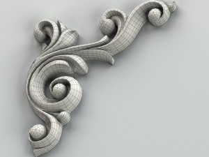 carved decor corner 002 3Dモデル