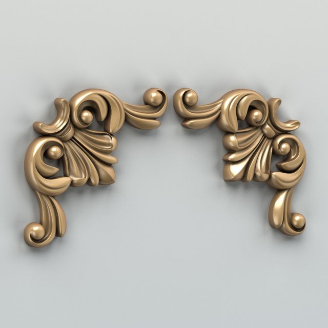 carved decor corner 003 3Dモデル .c4d .max .obj .3ds .fbx .stl .blend 