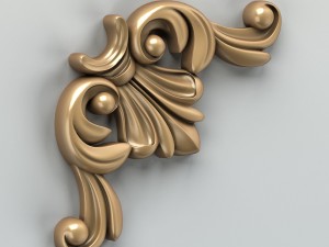 carved decor corner 003 3Dモデル