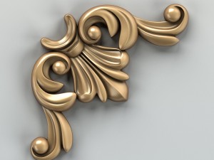carved decor corner 003 3Dモデル