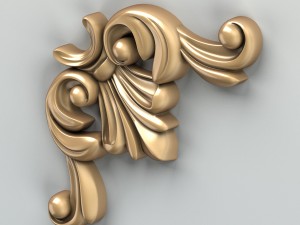carved decor corner 003 3Dモデル