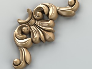 carved decor corner 003 3Dモデル