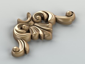 carved decor corner 003 3Dモデル
